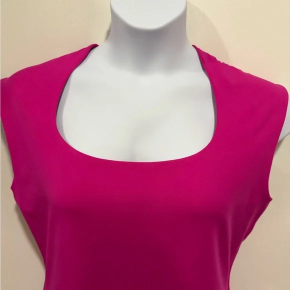 Express Vibrant Pink Sleeveless Bodysuit - Picture 3 of 5